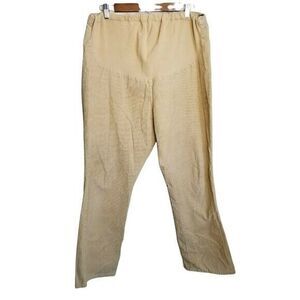 New Addition Womens Size 12 Tan  Solid Maternity Corduroy Pants